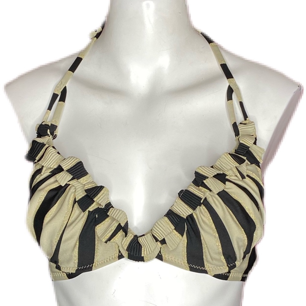 Betsy Johnson Women's Bikini Top Date Night Halter M